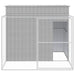 Dog House With Run Light Grey 214x253x181 Cm Galvanised