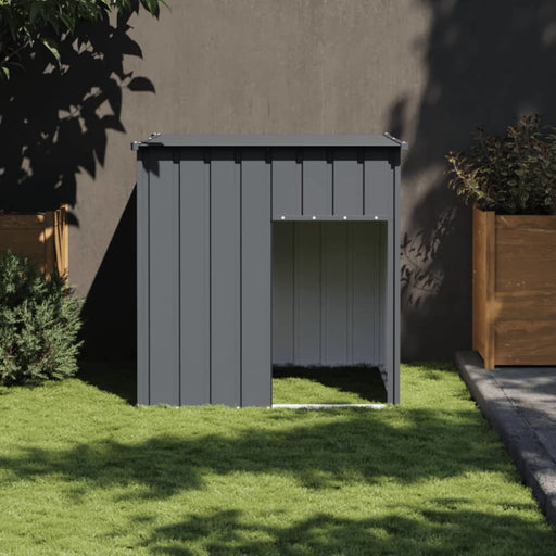 Dog House With Roof Anthracite 110x103x109 Cm Galvanised