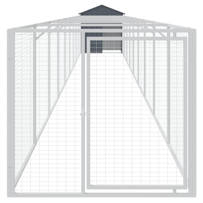 Dog House With Roof Anthracite 117x1017x123 Cm Galvanised