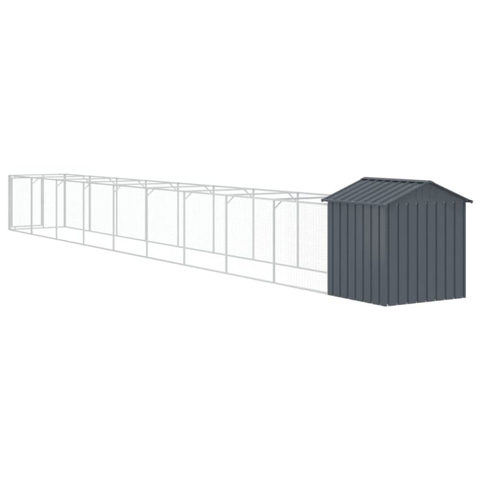 Dog House With Roof Anthracite 117x1017x123 Cm Galvanised