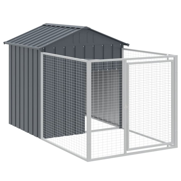 Dog House With Roof Anthracite 117x1221x123 Cm Galvanised