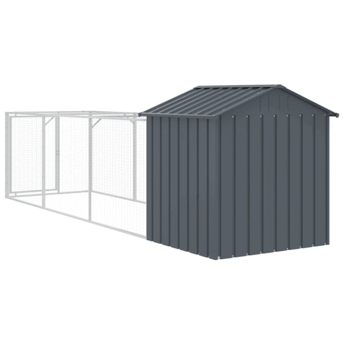 Dog House With Roof Anthracite 117x405x123 Cm Galvanised