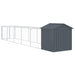 Dog House With Roof Anthracite 117x609x123 Cm Galvanised