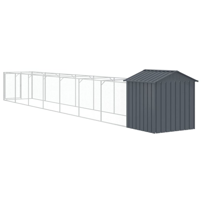 Dog House With Roof Anthracite 117x813x123 Cm Galvanised