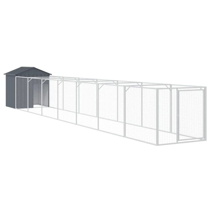 Dog House With Roof Anthracite 117x813x123 Cm Galvanised