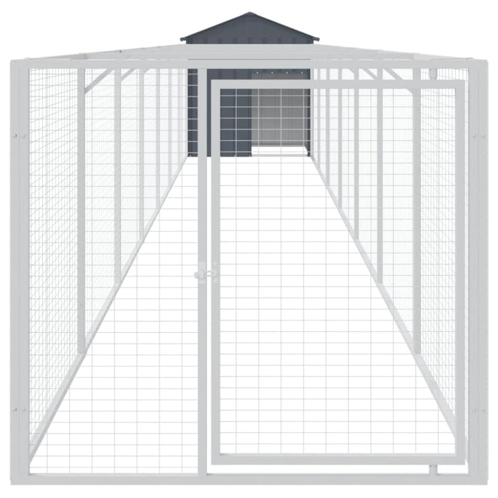 Dog House With Roof Anthracite 117x813x123 Cm Galvanised