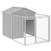 Dog House With Roof Light Grey 117x1221x123 Cm Galvanised