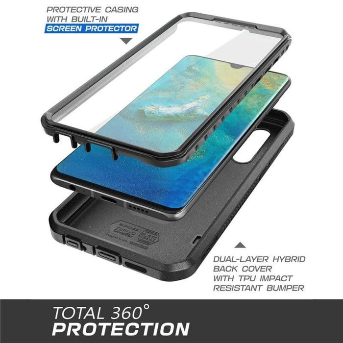 For Huawei P30 Rugged Cover With Built-in Screen & Holster