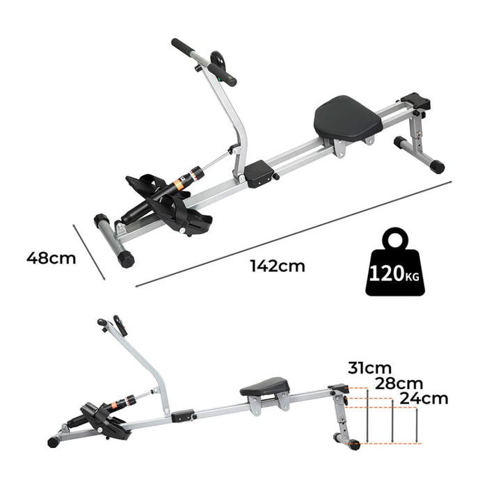 Goslash Picks Hydraulic Rowing Machine 12 Levels Resistance