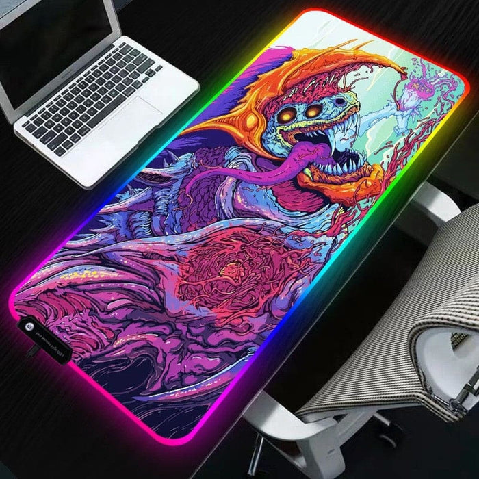 Hyper Beast Non-slip Rubber Rgb Gaming Mouse Pad for Pc