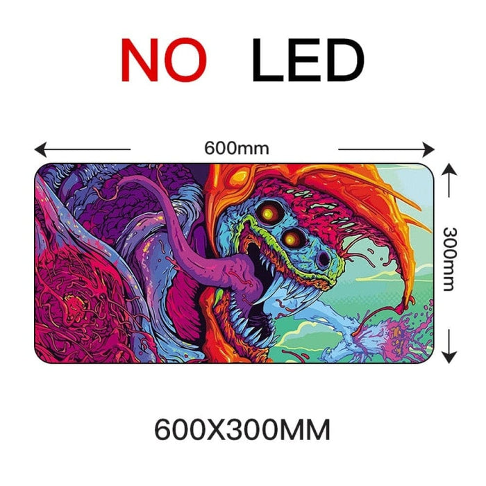 Hyper Beast Non-slip Rubber Rgb Gaming Mouse Pad For Pc