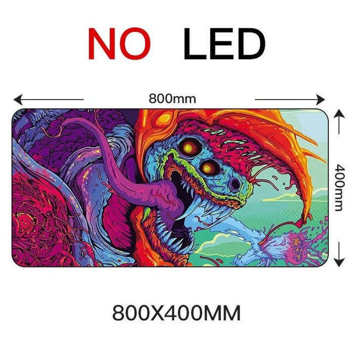 Hyper Beast Non-slip Rubber Rgb Gaming Mouse Pad For Pc