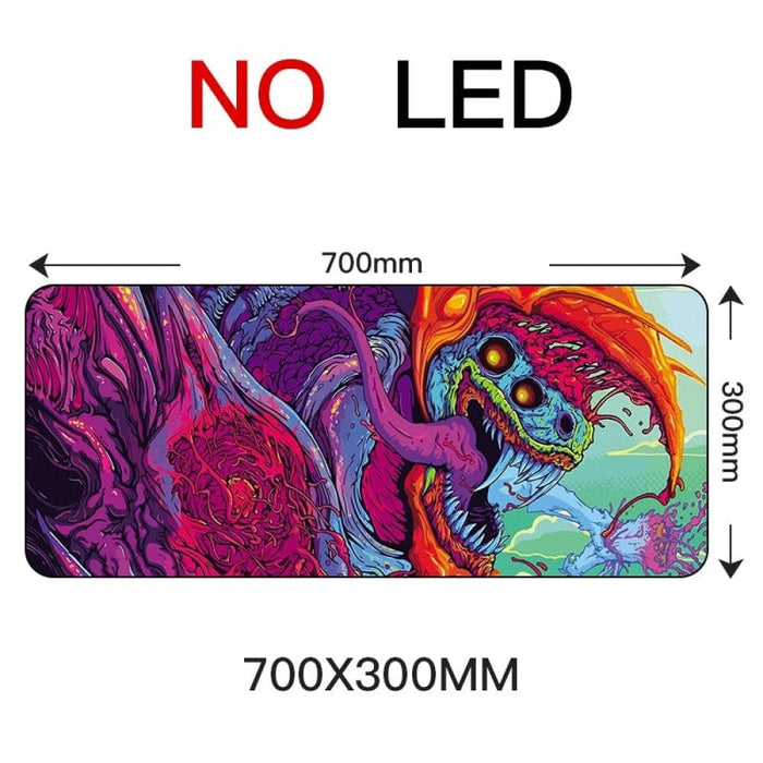 Hyper Beast Non-slip Rubber Rgb Gaming Mouse Pad For Pc