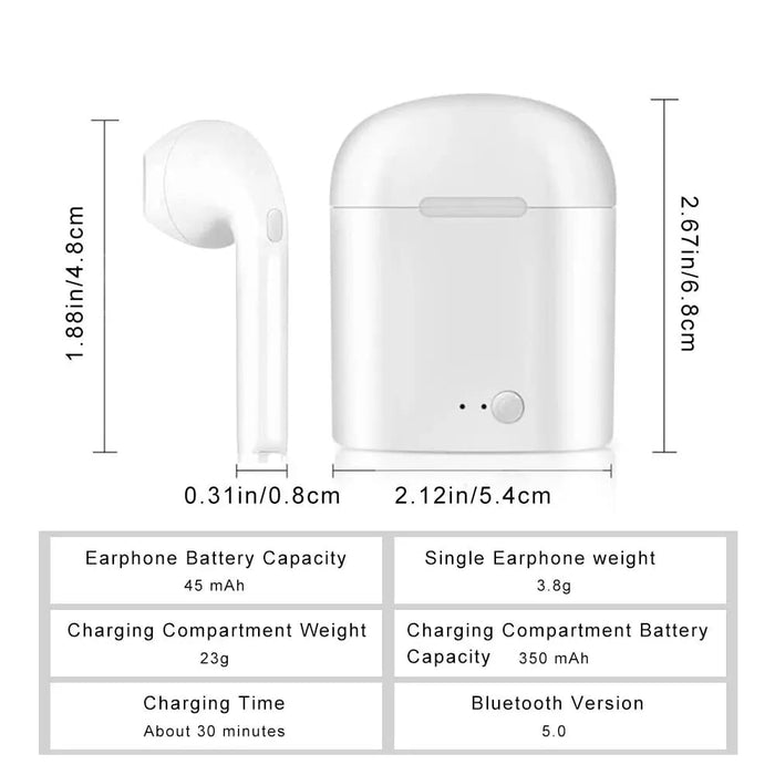 I7tws Wireless Bluetooth Headset 5.0 Stereo Scrub In Ear