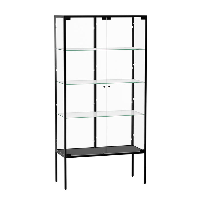 Glass Display Cabinet Steel 4 Tier 160Cm