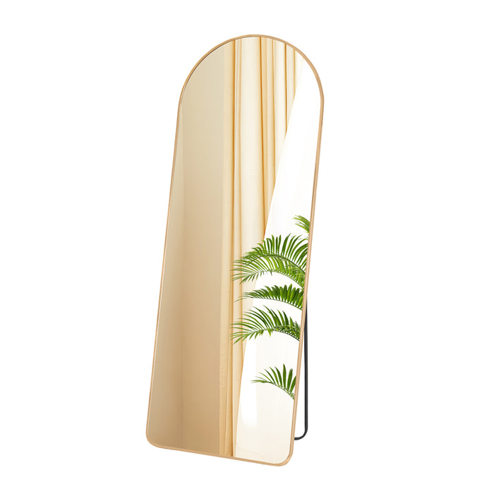 165Cm Arched Full Length Mirror - Gold