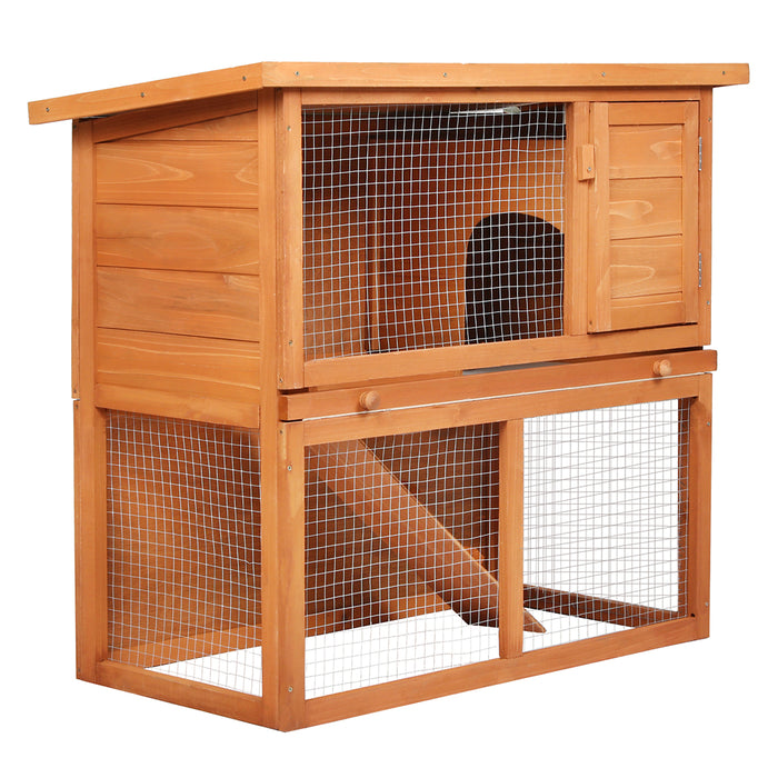 Goslash Picks Rabbit Hutch - Brown 90Cm X 45Cm X 80Cm