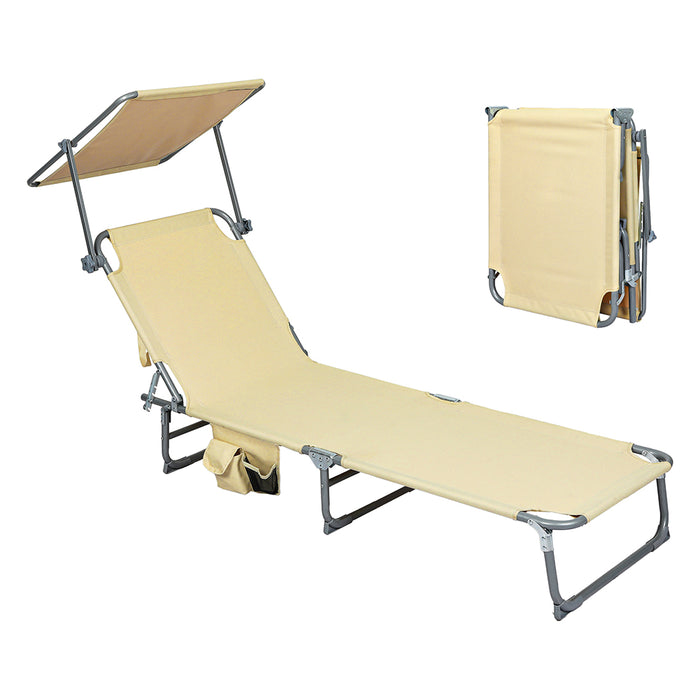 Goslash Picks Foldable Lounge Chairs With Canopy Khaki