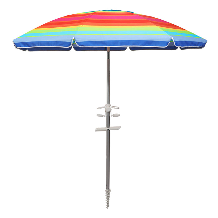 2M Outdoor Beach Umbrellas Sand Colorful