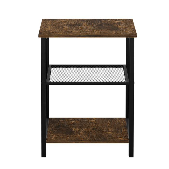 Goslash Picks 3-Tier Side Table - Brown And Black L 40Cmx40Cmx54Cm