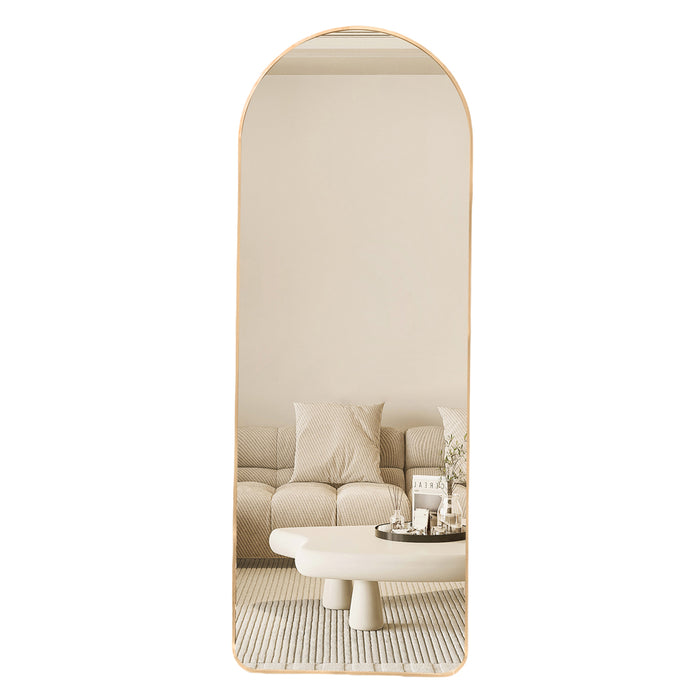 165Cm Arched Full Length Mirror - Gold