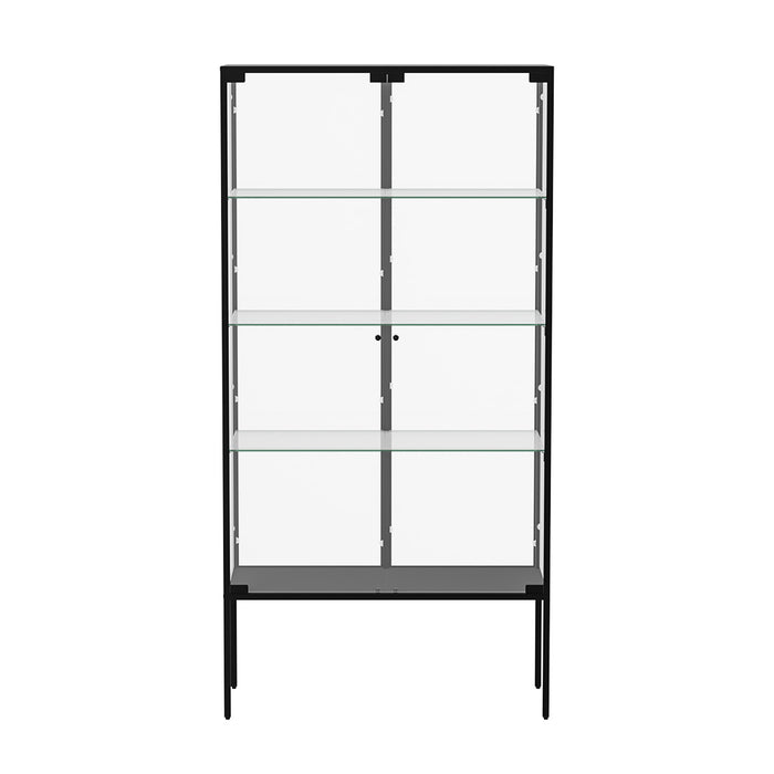 Glass Display Cabinet Steel 4 Tier 160Cm