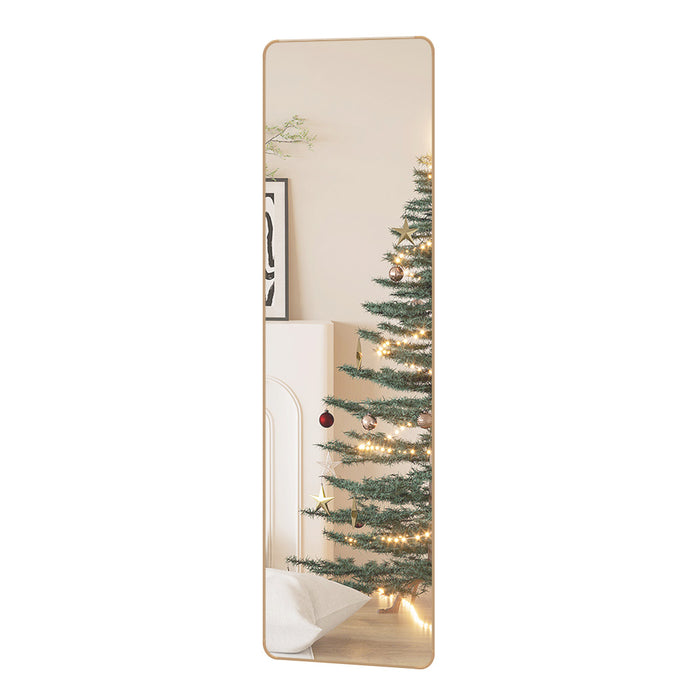 Wall Mounted Full Length Mirror - Gold