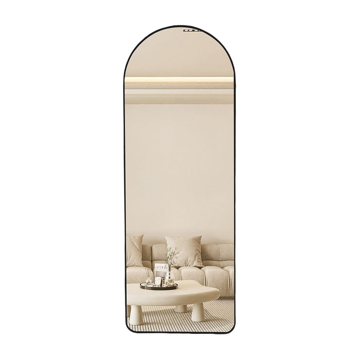 165Cm Arched Full Length Mirror - Black