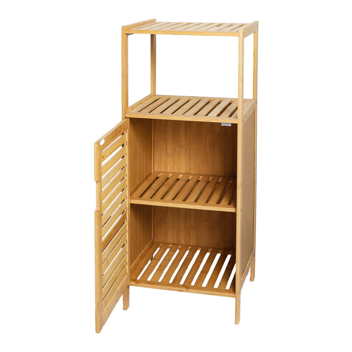 Goslash Picks Bathroom Bamboo Storage Cabinet Natural