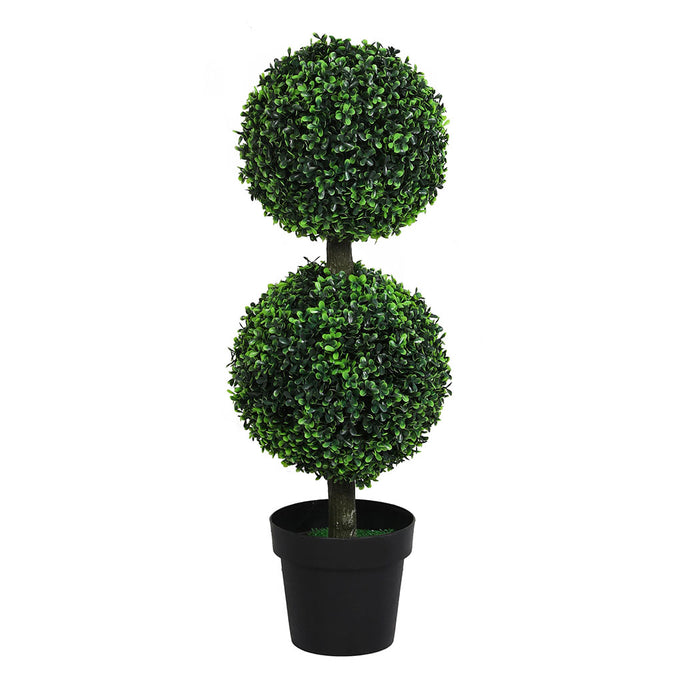 Goslash Picks Artificial Double Ball Boxwood Trees