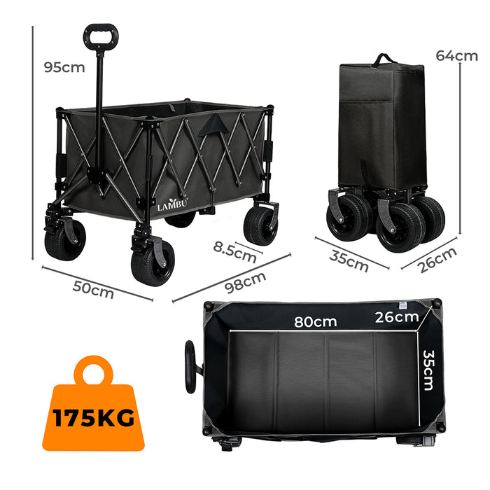 Goslash Picks Folding Wagon Cart Black