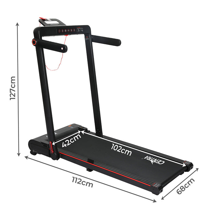 2 In 1 Treadmill - Black Red