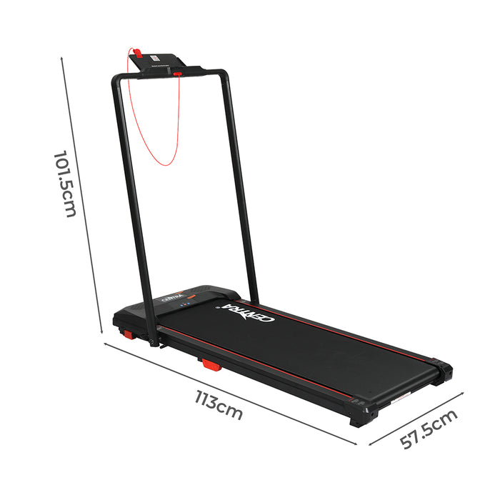 Walking Treadmill - Black Red 113Cm X 57.5Cm X 101.5Cm