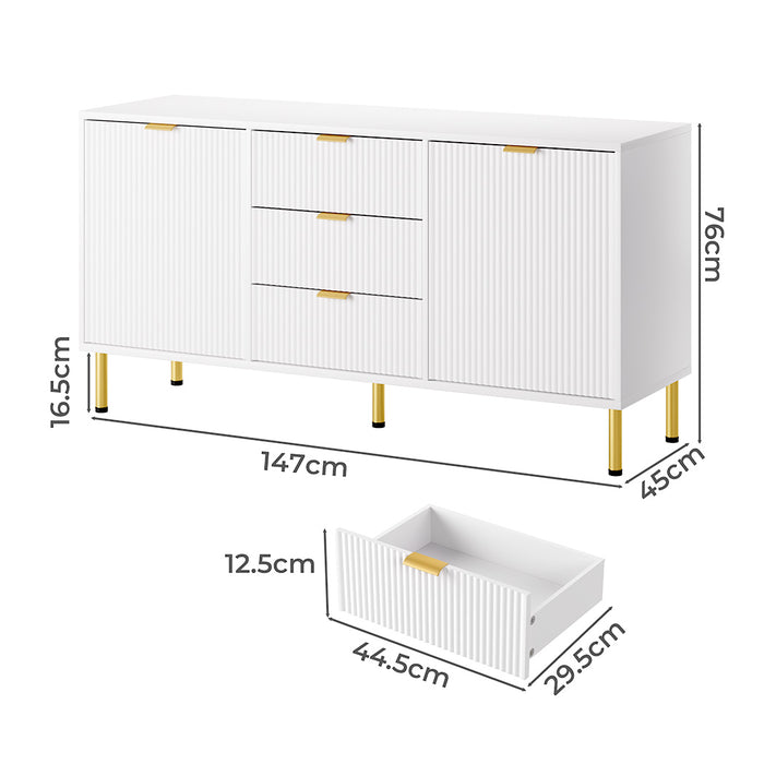 Buffet Sideboard - White Gold