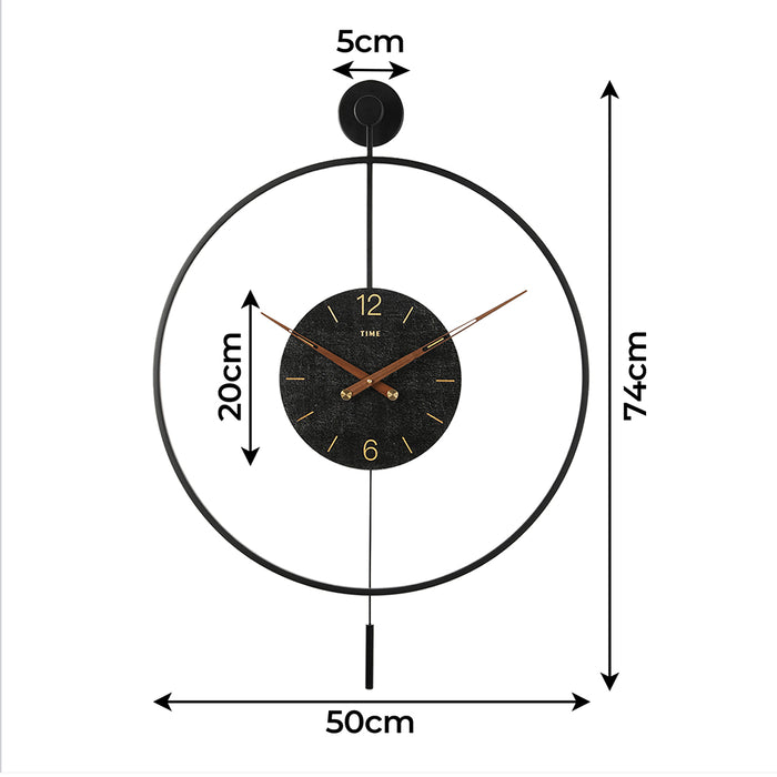 Goslash Picks Wall Clock 50Cm Large Round Modern Home Decoration