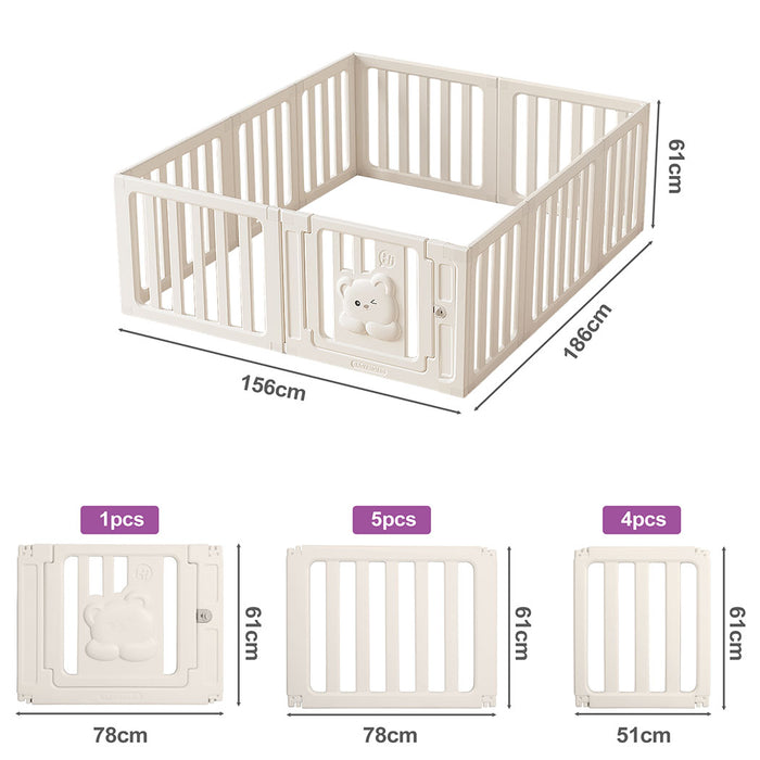 Goslash Picks Kids Playpen - White 156Cm X 186Cm X 61Cm