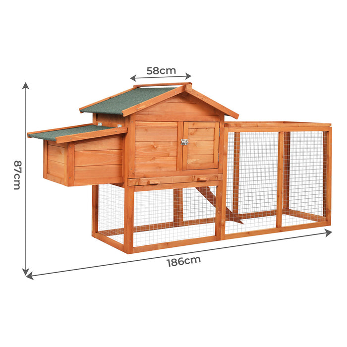 Goslash Picks Rabbit Hutch - Brown 186Cm X 58Cm X 87Cm