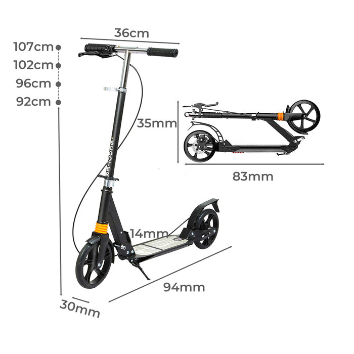 Goslash Picks Adult Commuter Foldable Scooter Black