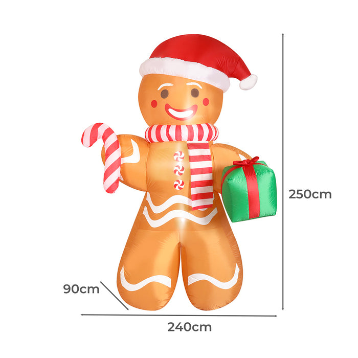 Goslash Picks Christmas Inflatable Outdoor Gingerbread Man 2.5M