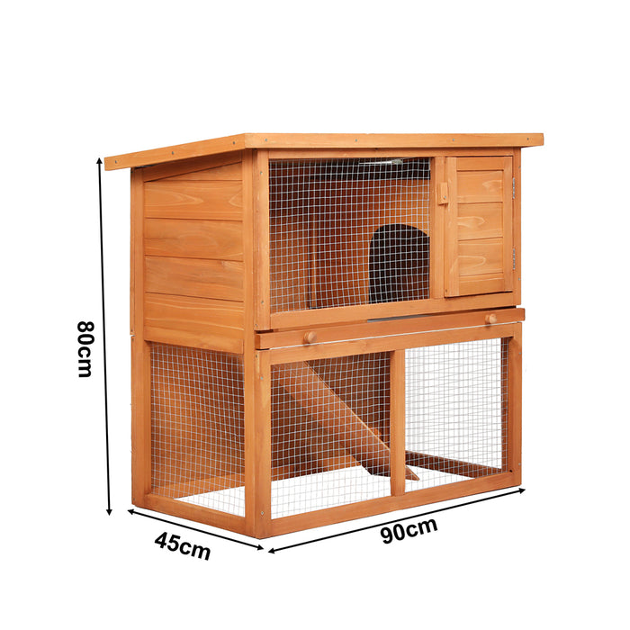 Goslash Picks Rabbit Hutch - Brown 90Cm X 45Cm X 80Cm