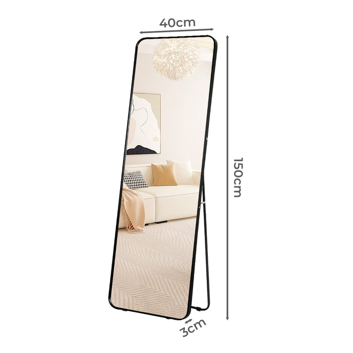 150Cm Full Length Mirror - Black