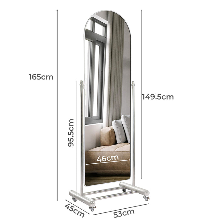 165Cm Movable Arch Full Length Mirror