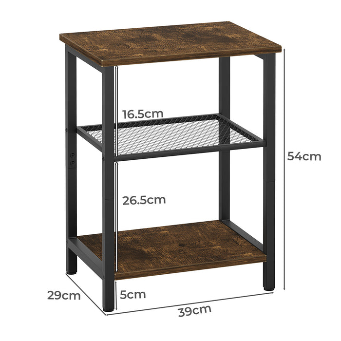 Goslash Picks 3-Tier Side Table - Brown And Black M 29Cmx39Cmx54Cm