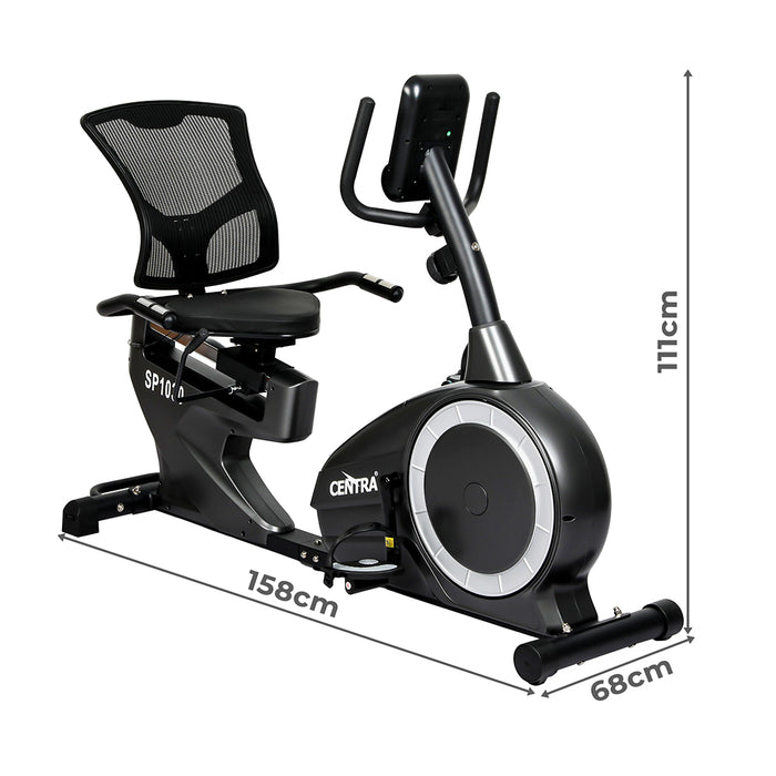 Recumbent Exercise Bike - Black Grey