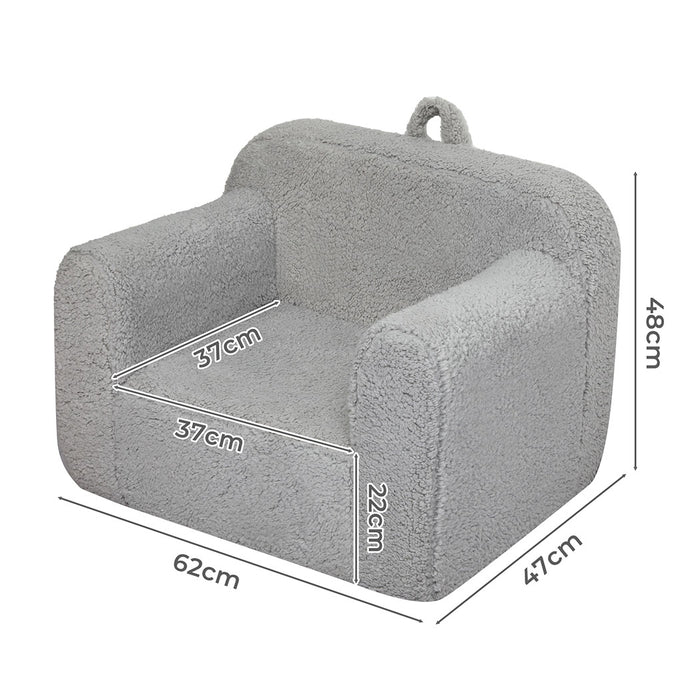 Goslash Picks Kids Sofa - Grey Blue 62Cm X 48Cm X 48Cm