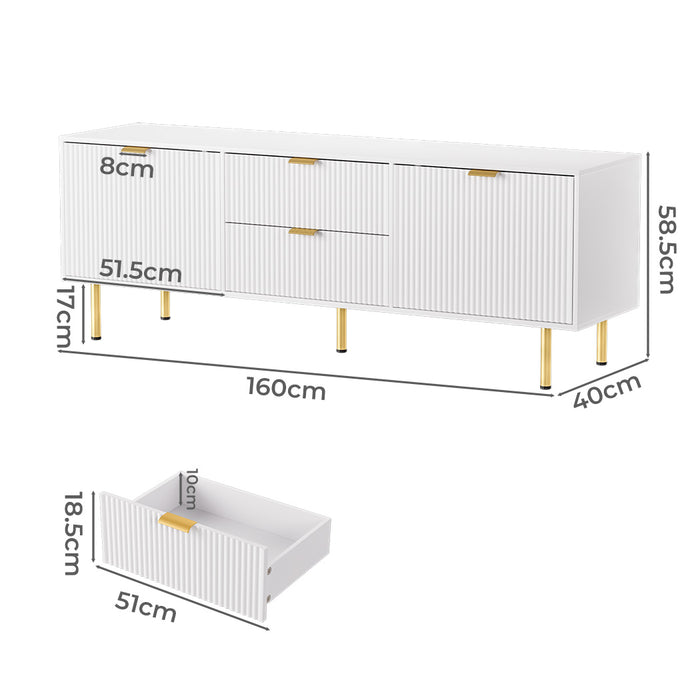 160Cm Entertainment Unit - White