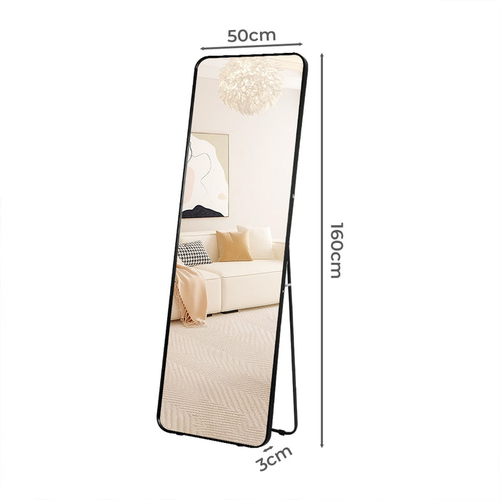 160Cm Full Length Mirror - Black