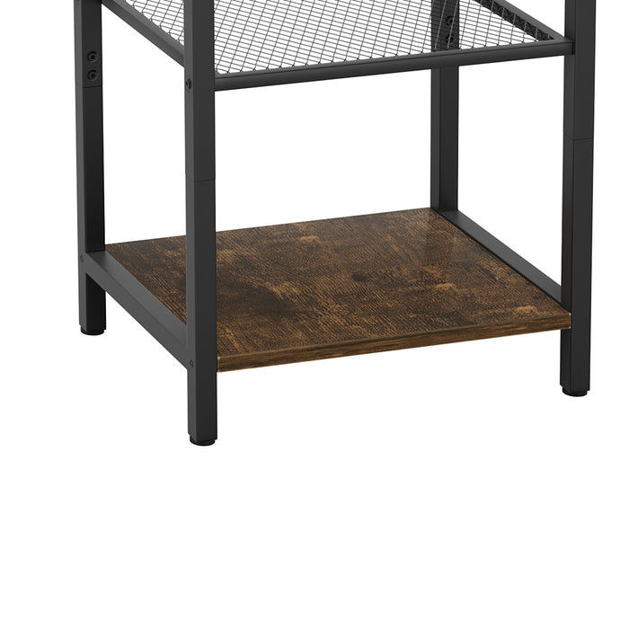 Goslash Picks 3-Tier Side Table - Brown And Black L 40Cmx40Cmx54Cm