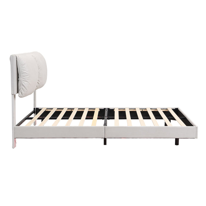 Queen Floating Bed Frame - White