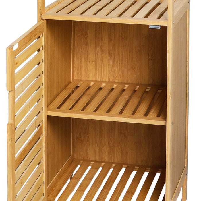 Goslash Picks Bathroom Bamboo Storage Cabinet Natural